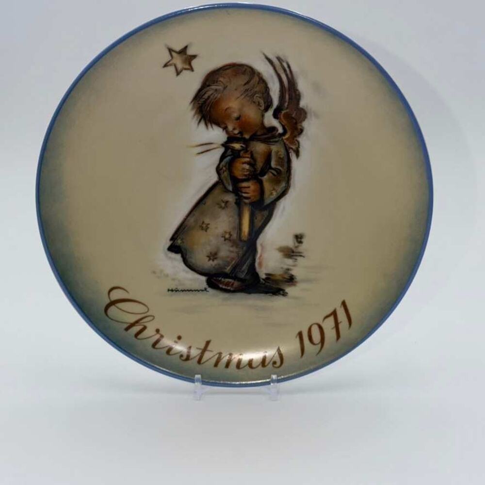 Hummel Schmid 1971 Christmas Plate‎ Limited First Edition Collector Series Angel